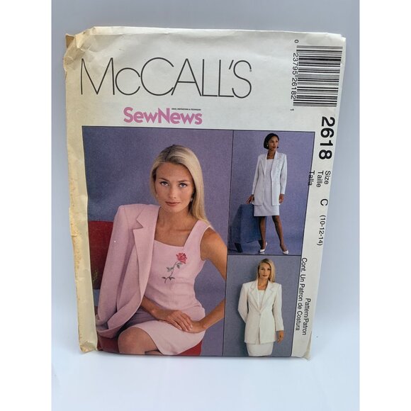 McCall's Misses Dress Coat Sewing Pattern sz 10-14 2618 - uncut - Picture 1 of 2